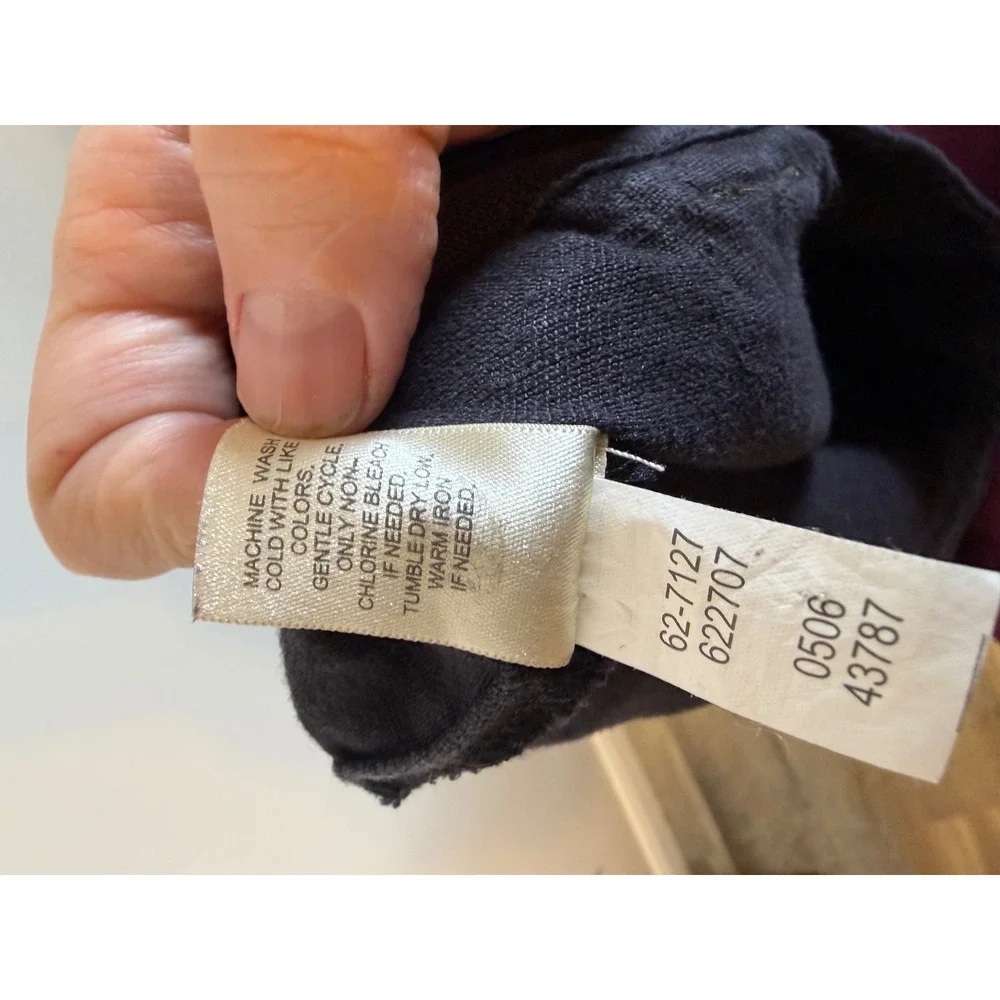 J. Jill Womens Shorts 100% Linen Solid Black Size 12